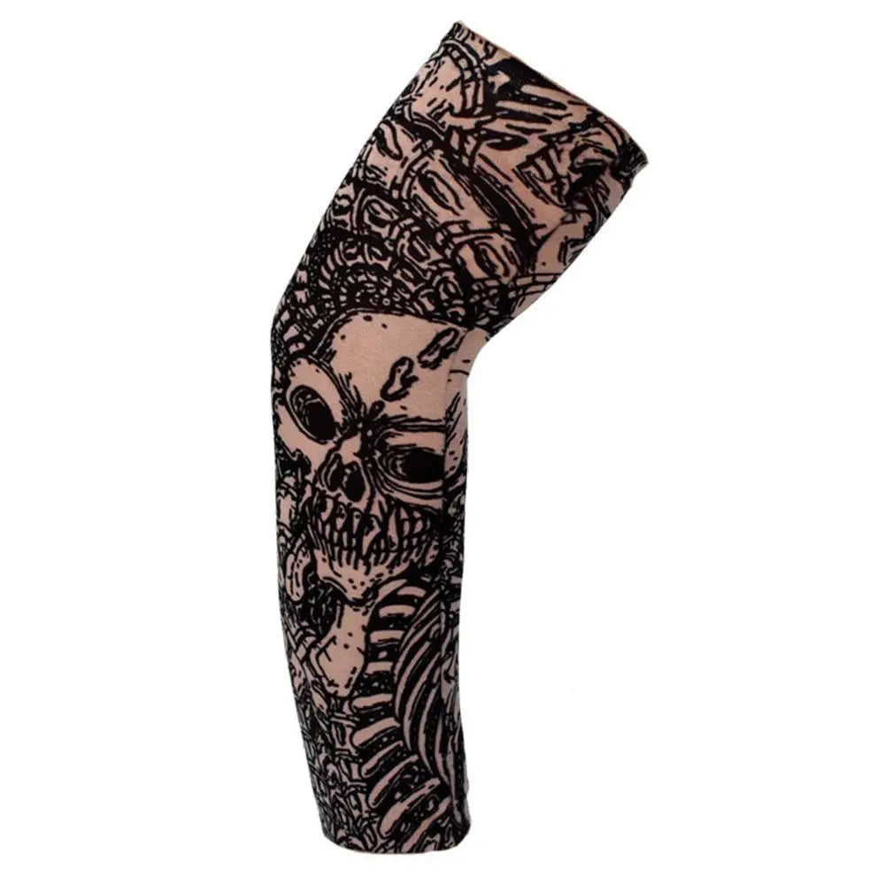 Cooling UV Protection Arm Sleeves with Tattoo Design