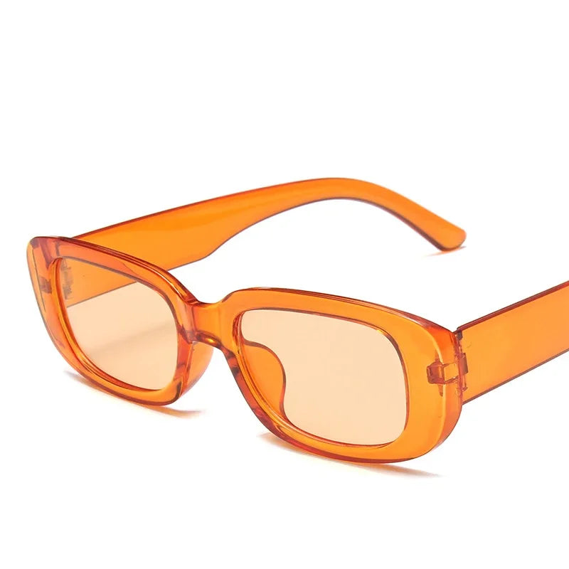 Retro Rectangle Sunglasses with UV400 Protection