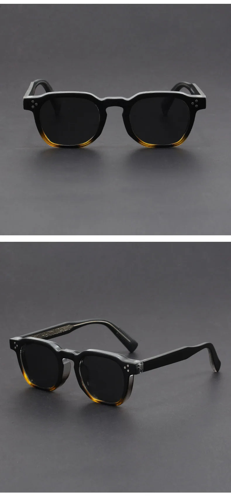 Retro Tortoiseshell Acetate Square Sunglasses