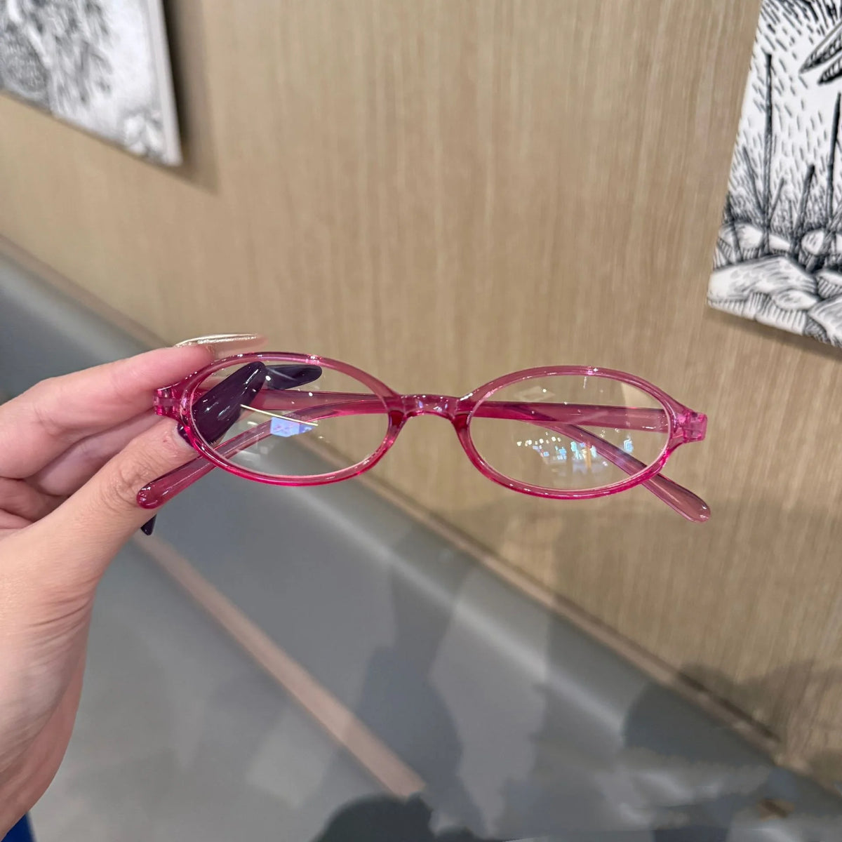 Retro Oval Anti-Blue Light Glasses for Women