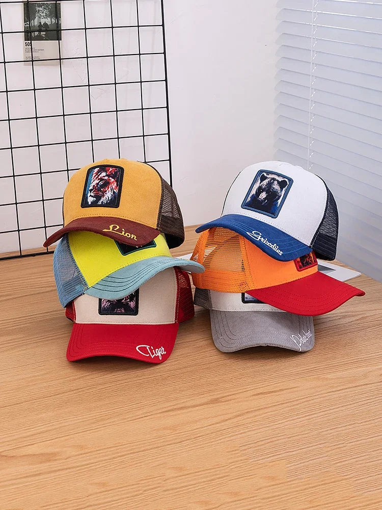 Animal Print Baseball Cap with Adjustable Strap