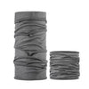 Gray seamless fabric headband or balaclava rolled up