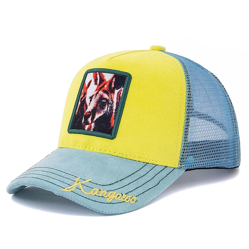 Animal Print Baseball Cap with Adjustable Strap