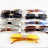 Colección de gafas de sol sin montura con cristales de imitación vintage en varios colores como negro, marrón, plateado y ama