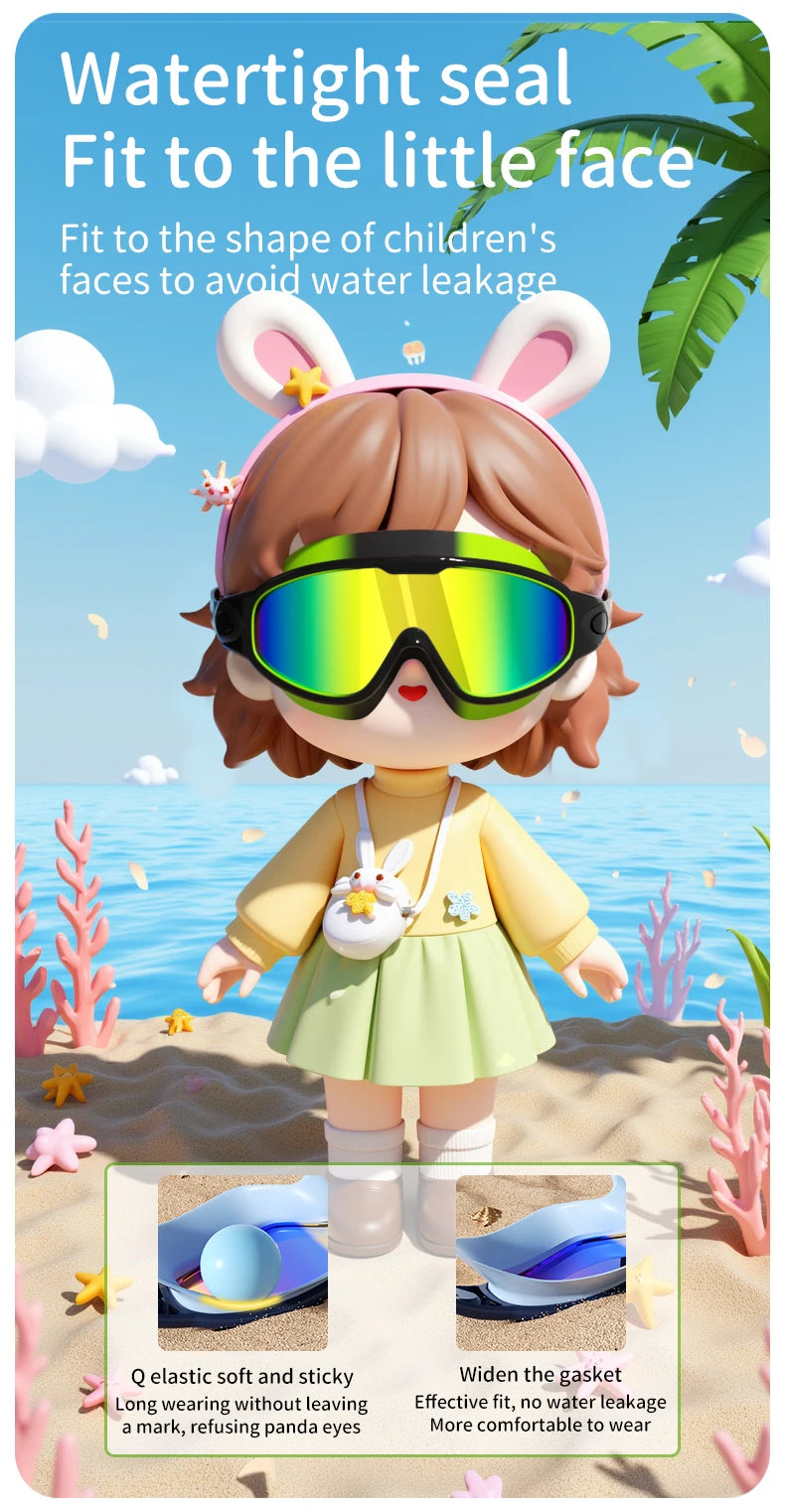 Kids Anti-Fog Swim Goggles with UV Protection