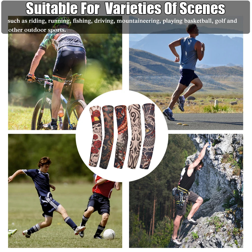 Arm sleeves suitable for various outdoor sports like riding, running, fishing, and mountaineering.