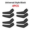 Four universal style black fingerless arm sleeves for UV protection and warmth