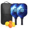 2-Piece Fiberglass Pickleball Paddle Set with 4 Balls for Beginners