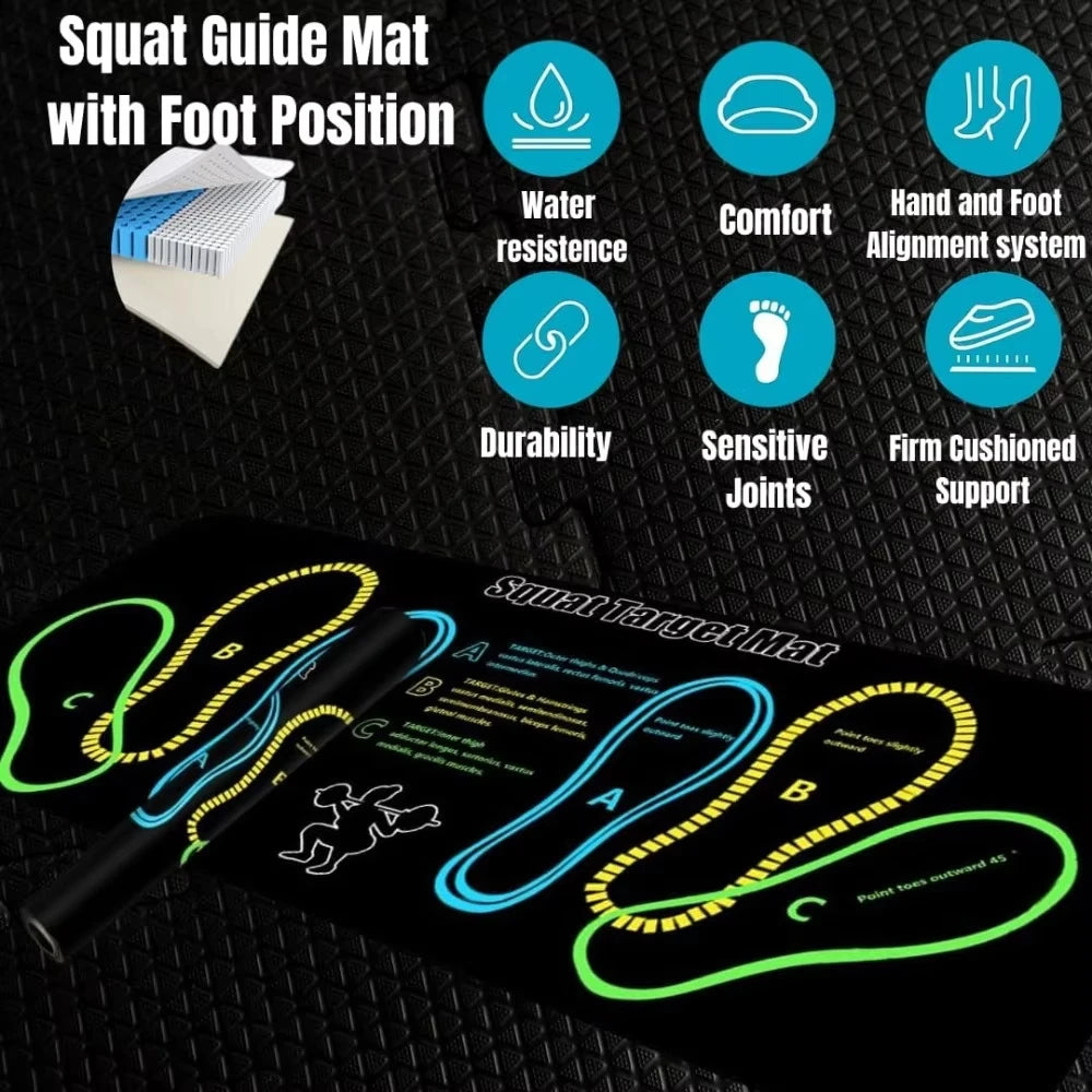 Two-Tone Non-Slip Squat Mat for Home Workouts