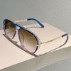 Vintage Pilot Sunglasses with Gradient UV400 Lenses
