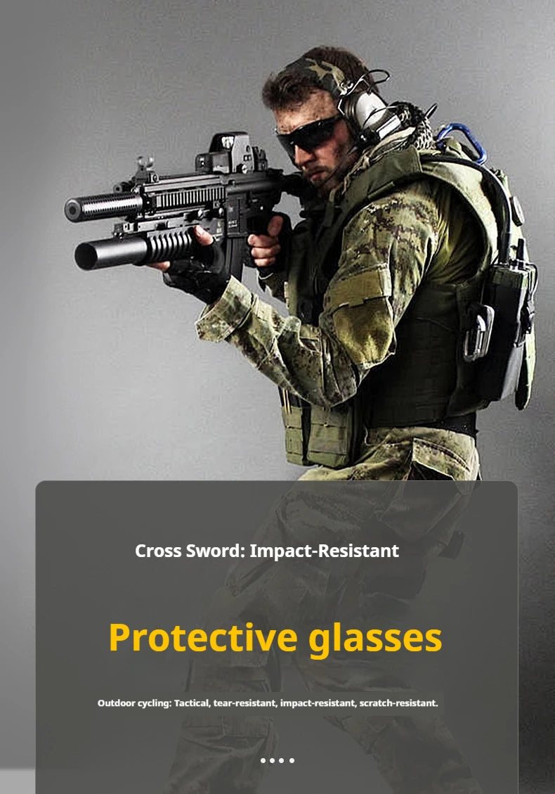 Tactical Sports Glasses with Swappable Lenses
