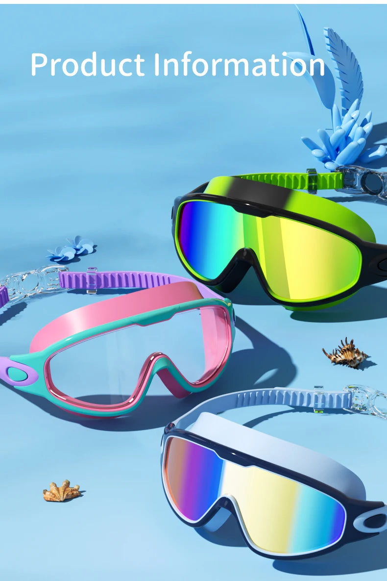 Kids Anti-Fog Swim Goggles with UV Protection