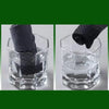 A clear glass container holds a rolled dark grey bamboo fibre anti-odor sock.