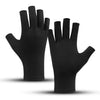A pair of black therapeutic compression wrist gloves shown against a white background.