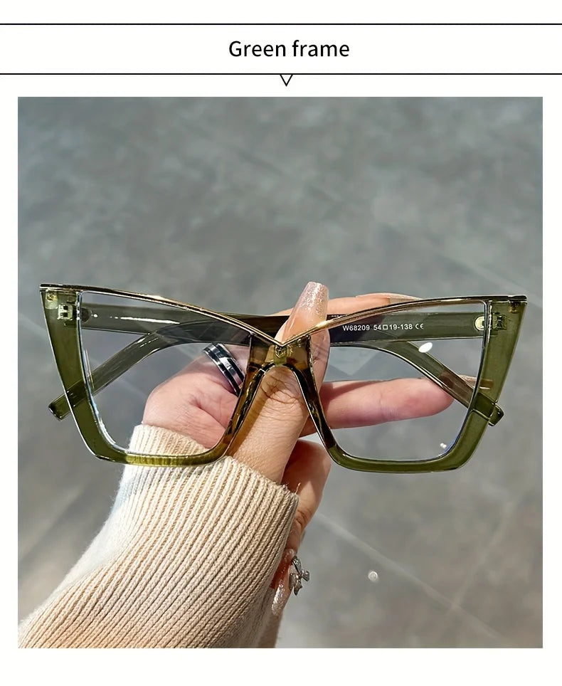 Vintage Cat Eye Glasses with Blue Light Filtering Lenses
