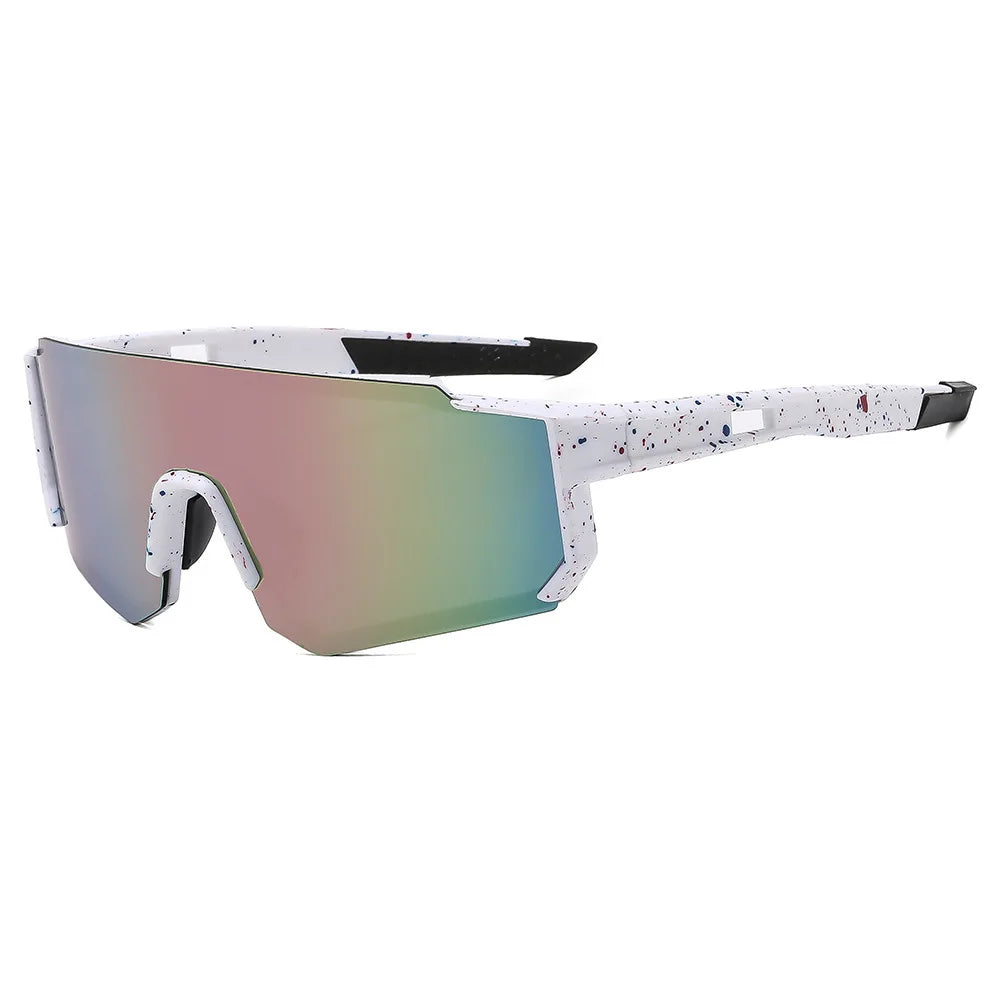 UV400 Cycling Sunglasses with Blue Mirror Lens