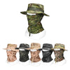 Camouflage Boonie Hat with Attached Face Mask