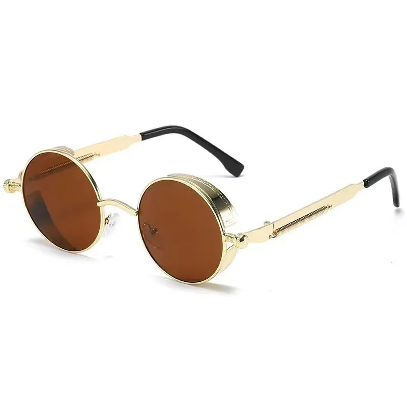 Classic Round Metal Frame Sunglasses with UV400 Protection