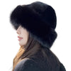 Women's Plush Fur-Trimmed Winter Hat with Ear Protection