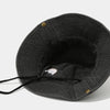 Washed Cotton Bucket Hat with Embroidery – Unisex Wide Brim for Outdoor Adventures