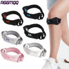 Various adjustable knee straps and braces for support shown on a leg.