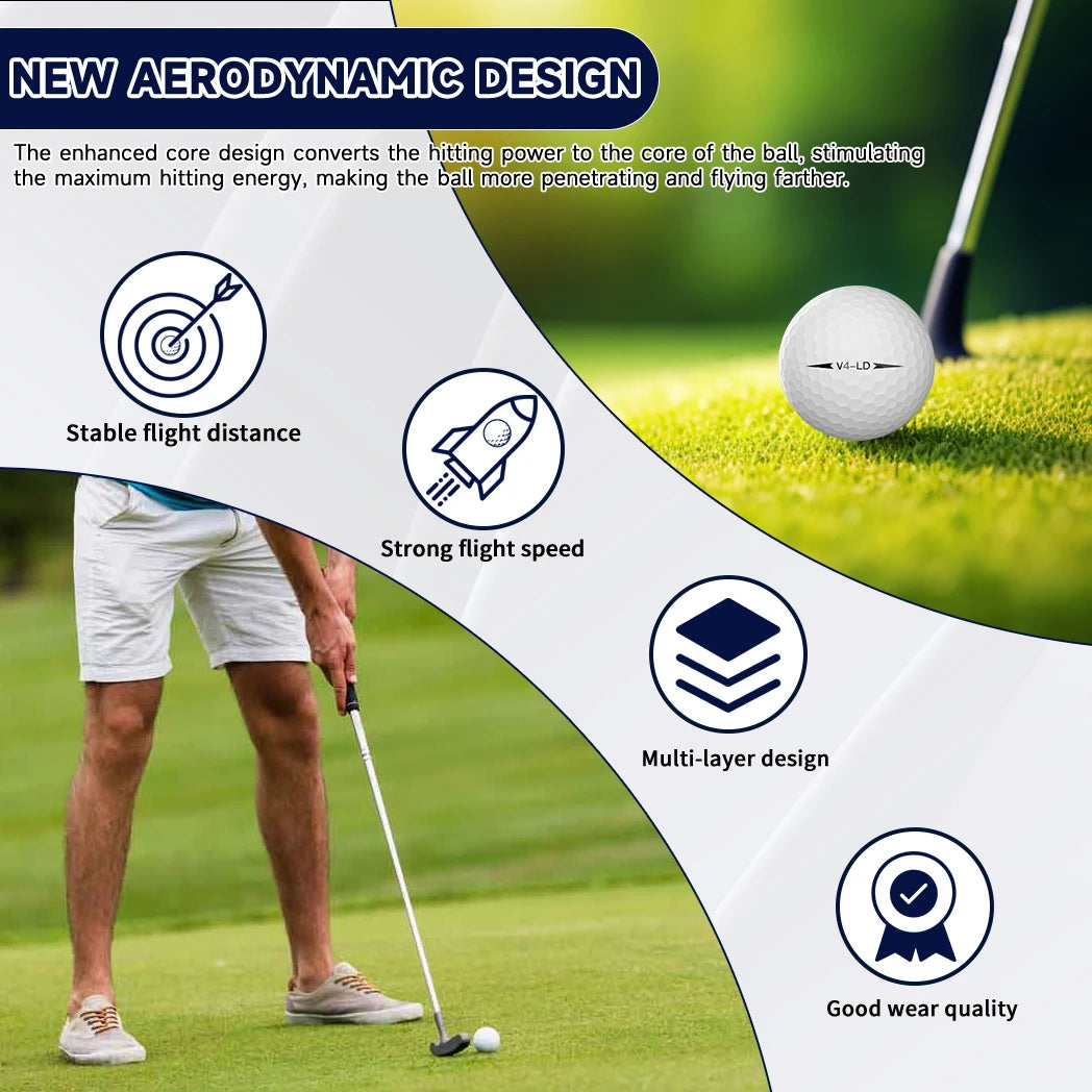 Caiton Pro 4-Layer Golf Balls with DuPont Surlyn Cover