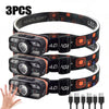 USB Rechargeable LED Headlamp with 6 Lighting Modes