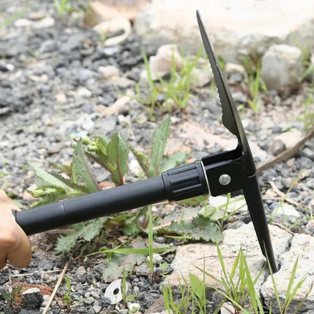 Multifunctional Folding Camping Shovel with Pickaxe and Saw