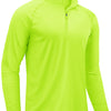 A bright lime green men's lightweight UV protection long sleeve shirt.
