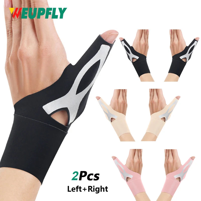 Paar schwarze Hand- und Fingerstützbrillen für Hand und Finger