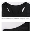 Black women's breathable sport tank top featuring a loose neckline and mesh design for moisture absorption