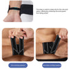 Demonstration of a wrist guard strap used to press and fix the ulna and radius for protection.