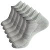 Mehrfachpack graue Knöchelsocken gefaltet und in Fächerform präsentiert