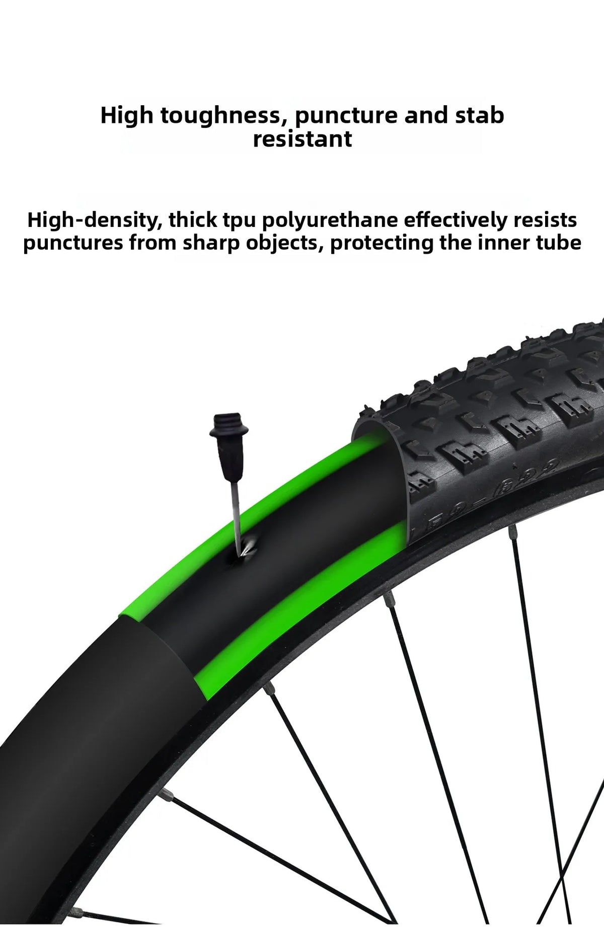 Bicycle Tire Liner Flat Protector for Multiple Wheel Sizes