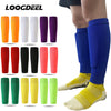 A variety of compression sleeves and socks in various colors are displayed, showing different lengths and styles.