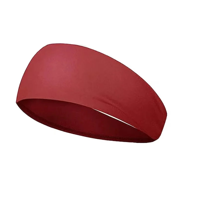 A maroon stretch sports headband shown from the side.