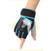 Fingerless weightlifting gloves with wrist support shown on a hand.