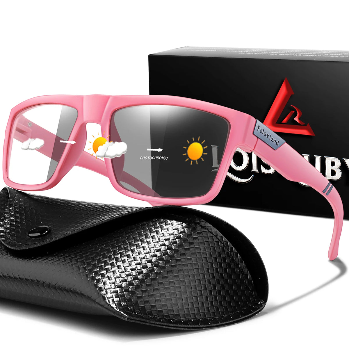 Photochromic Sunglasses with Protective Case