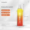 A tall, yellow-orange gradient water bottle with a clear cap shown standing upright.