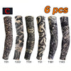 Six packs of black and white tattoo style arm sleeves for UV protection