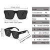 UV400 Oversized Sunglasses with Protective PU Case