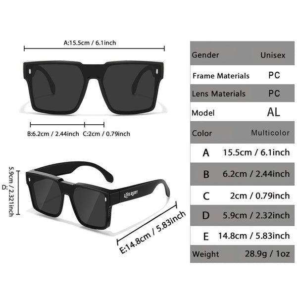 UV400 Oversized Sunglasses with Protective PU Case