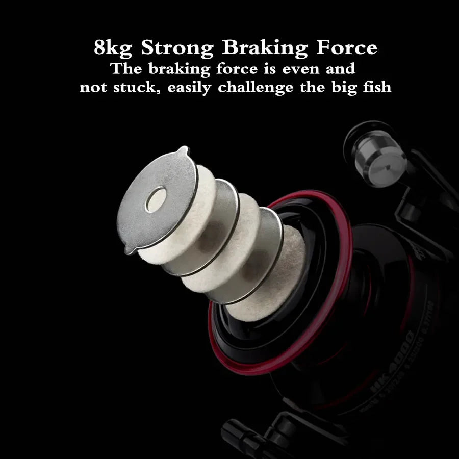 High-Speed Spinning Fishing Reel with Interchangeable Handle