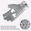 Fingerless sun gloves with a microfiber and premium anti-slip silicone grip and air holes for breathability