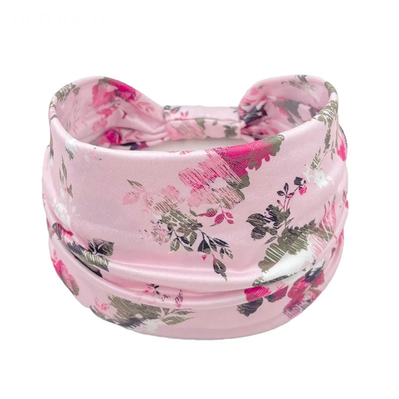 Pink floral butterfly headband for fitness