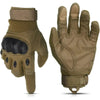 A pair of olive green tactical fingerless gloves shown from the palm side.