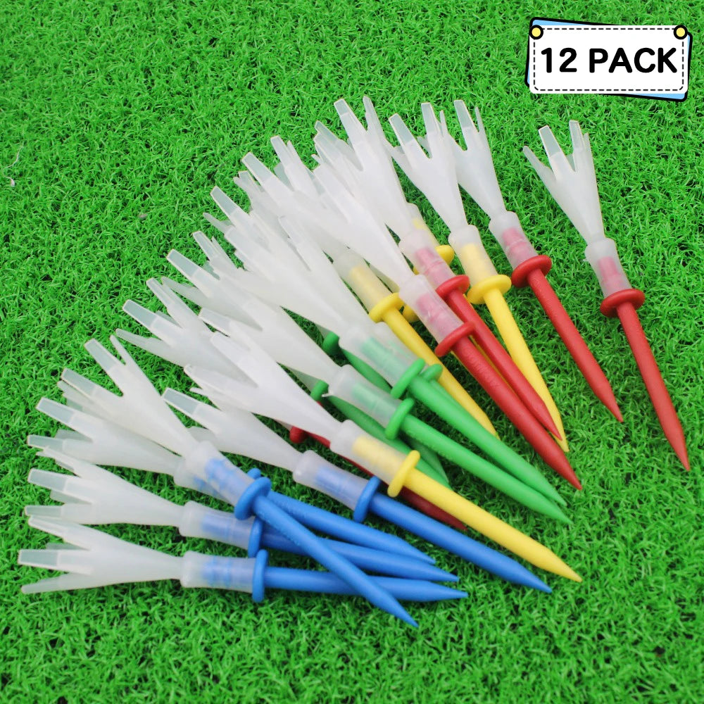 Durable Multi-Color Golf Tees (3.25 Inches, 12-Pack)