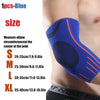 Blue elbow compression sleeve for support and recovery