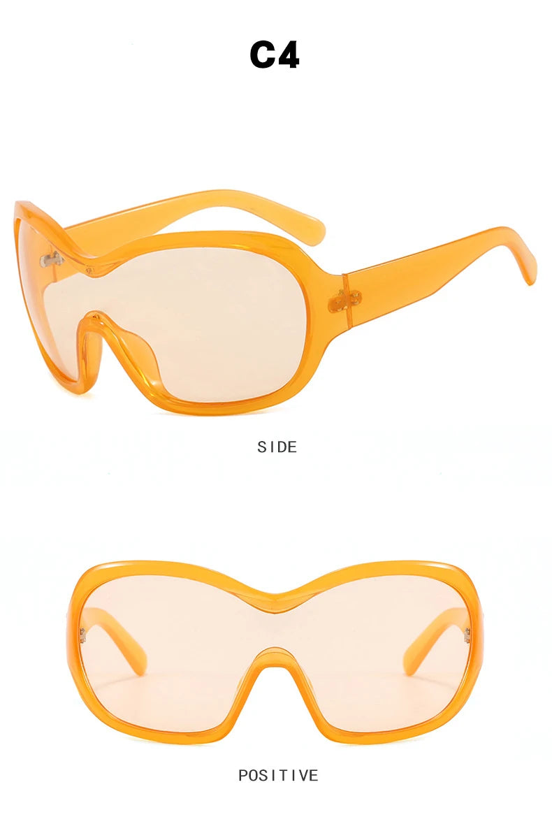 Oversized Pilot Sunglasses with Gradient Lenses