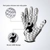 Gants de sport en silicone pleine paume antidérapants avec logo noir sur la paume.